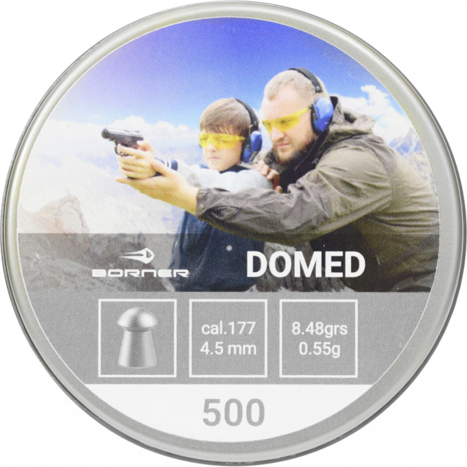 Пуля пневматическая BORNER DOMED 4,5мм, 0,55гр (500 шт.) 00184655